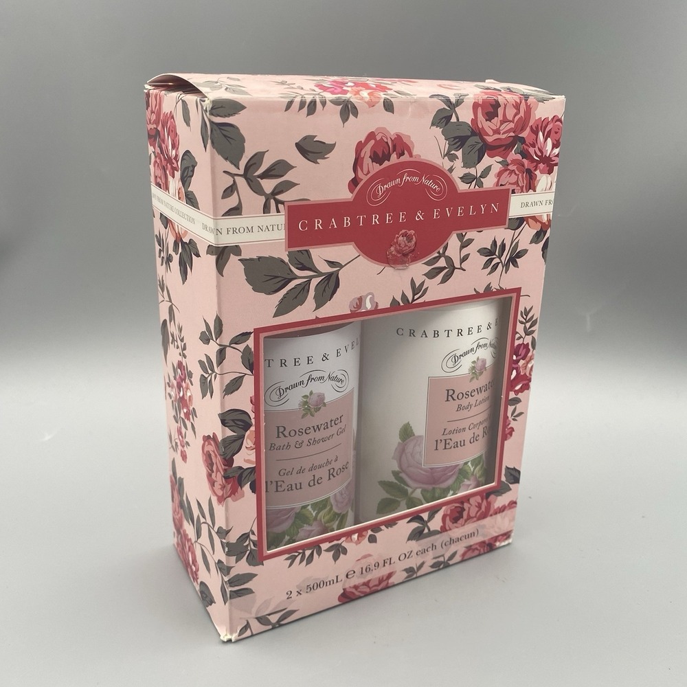 Crabtree & Evelyn Rosewater Shower Gel & Body Lotion 2 pc Set